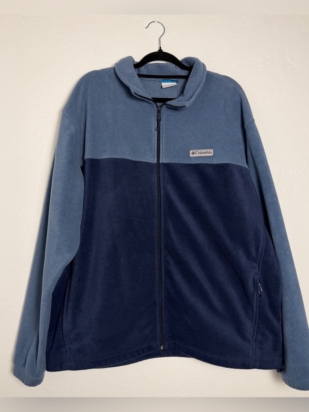 Columbia Mens XXL Steens Mountain Full Zip Fleece Jacket Full Collar Comfy Warm